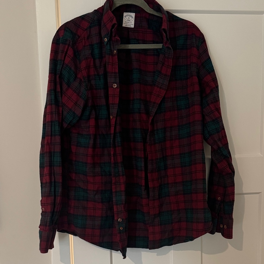 Brooks Brothers Red and Green Plaid Shirt